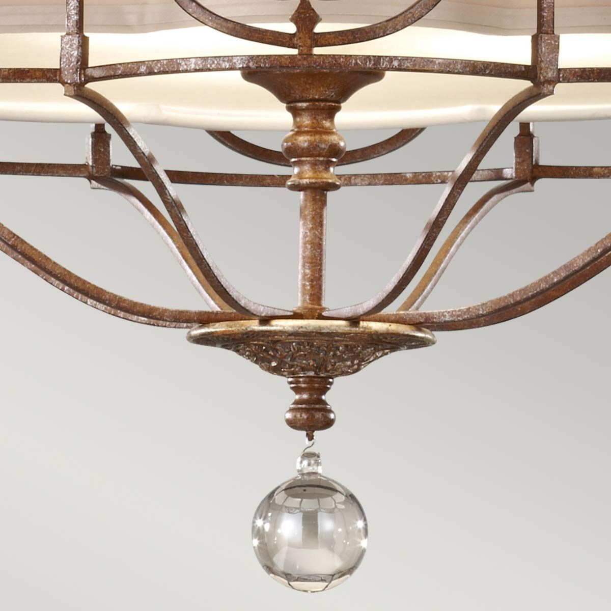 Marcella 3 Light Pendant Light British Bronze & Oxidized Bronze - FE-MARCELLA-P