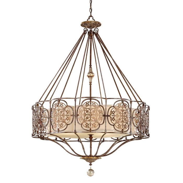 Marcella 4 Light Chandelier British Bronze & Oxidized Bronze - FE-MARCELLA4