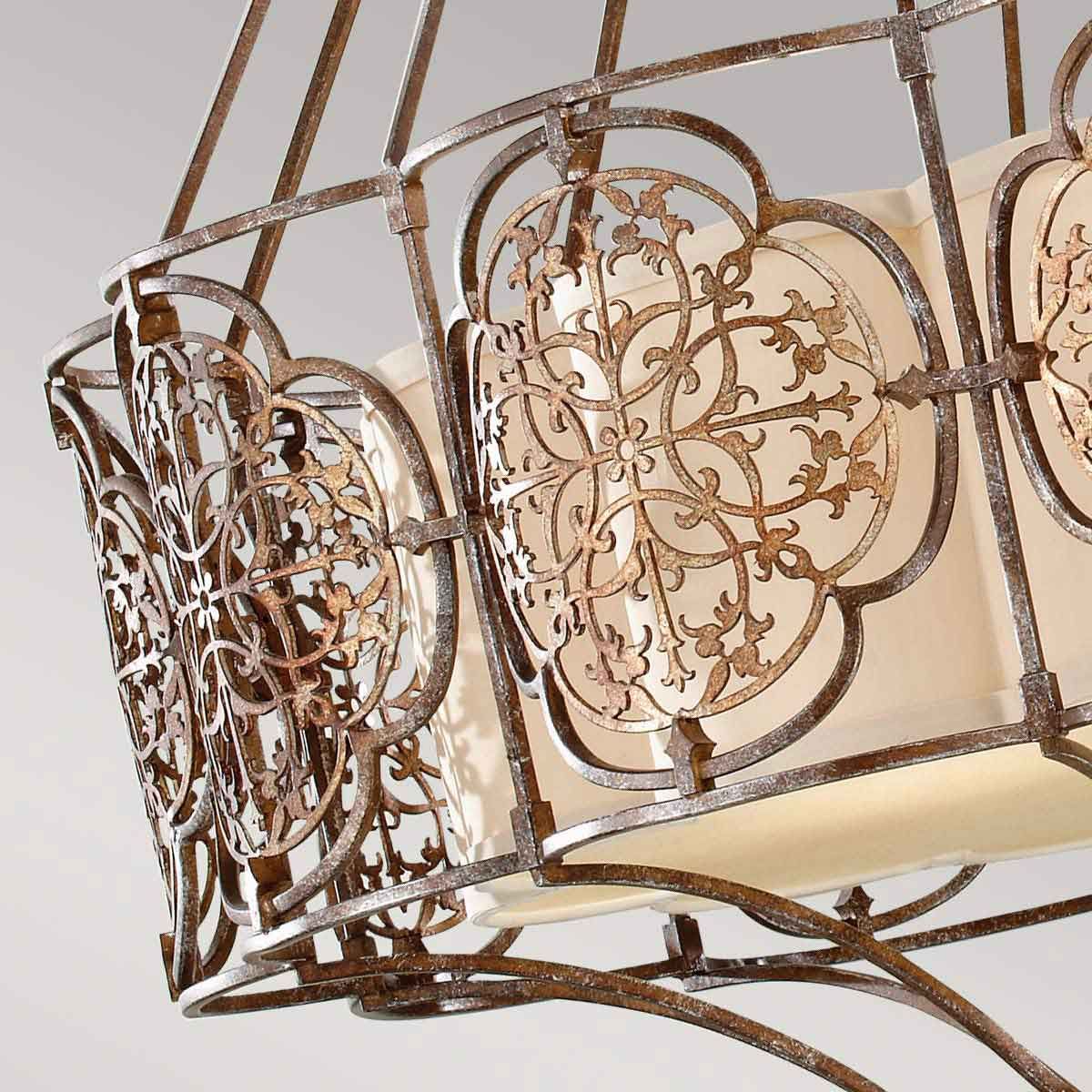 Marcella 4 Light Chandelier British Bronze & Oxidized Bronze - FE-MARCELLA4