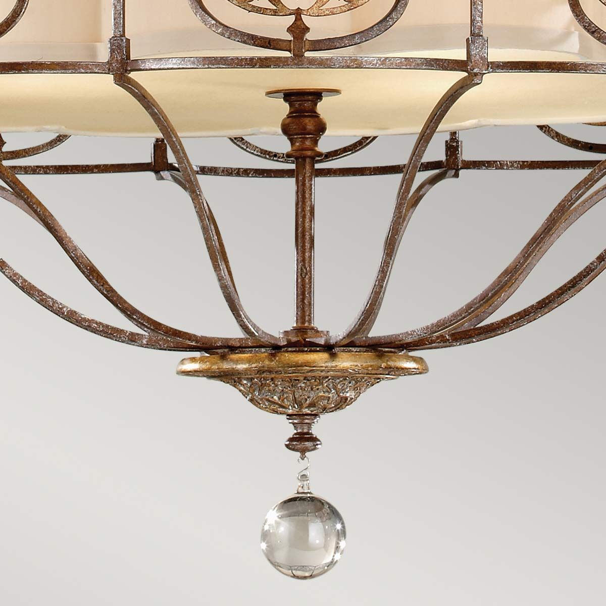 Marcella 4 Light Chandelier British Bronze & Oxidized Bronze - FE-MARCELLA4