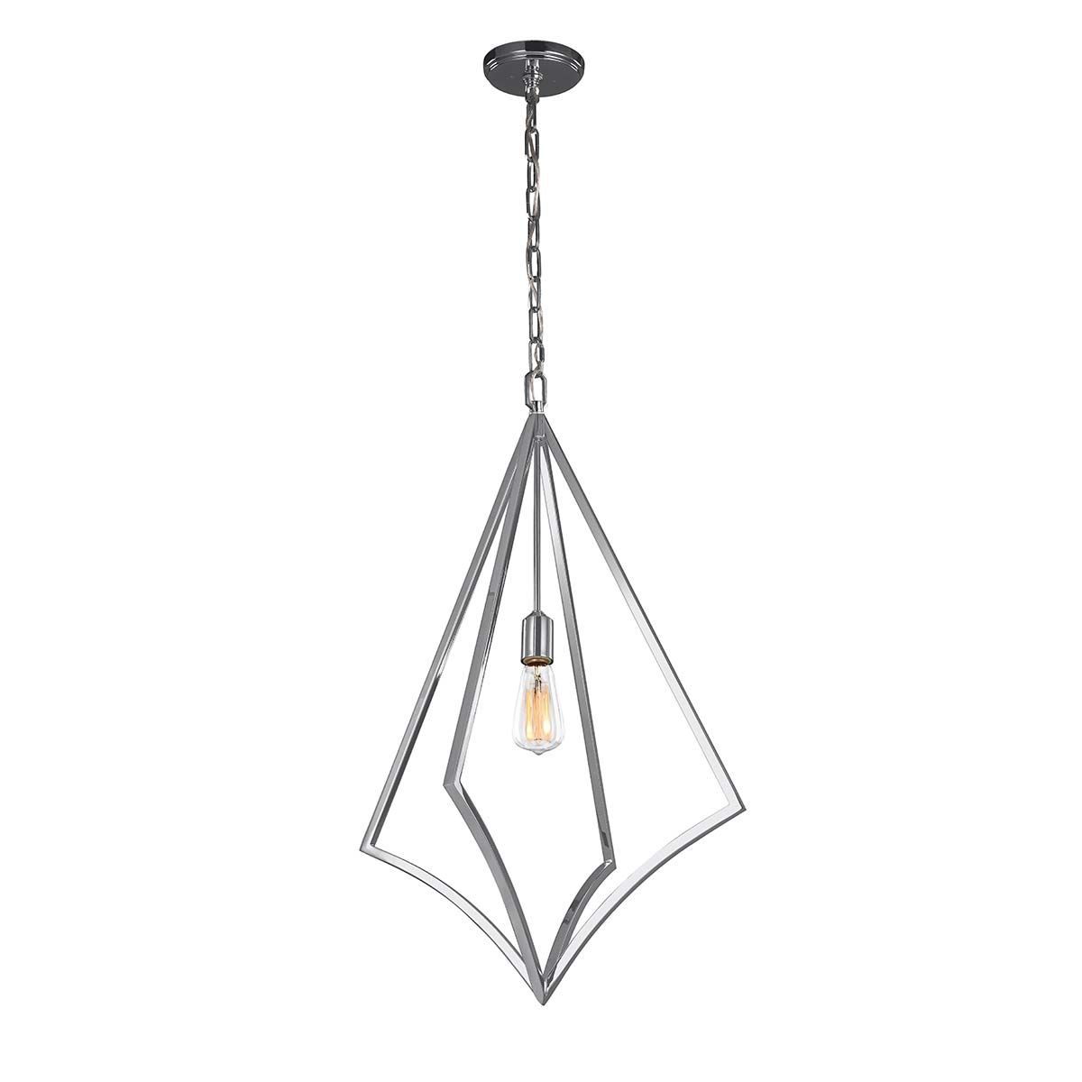 Nico 1 Light Large Pendant Polished Chrome - FE-NICO-P-L-CH