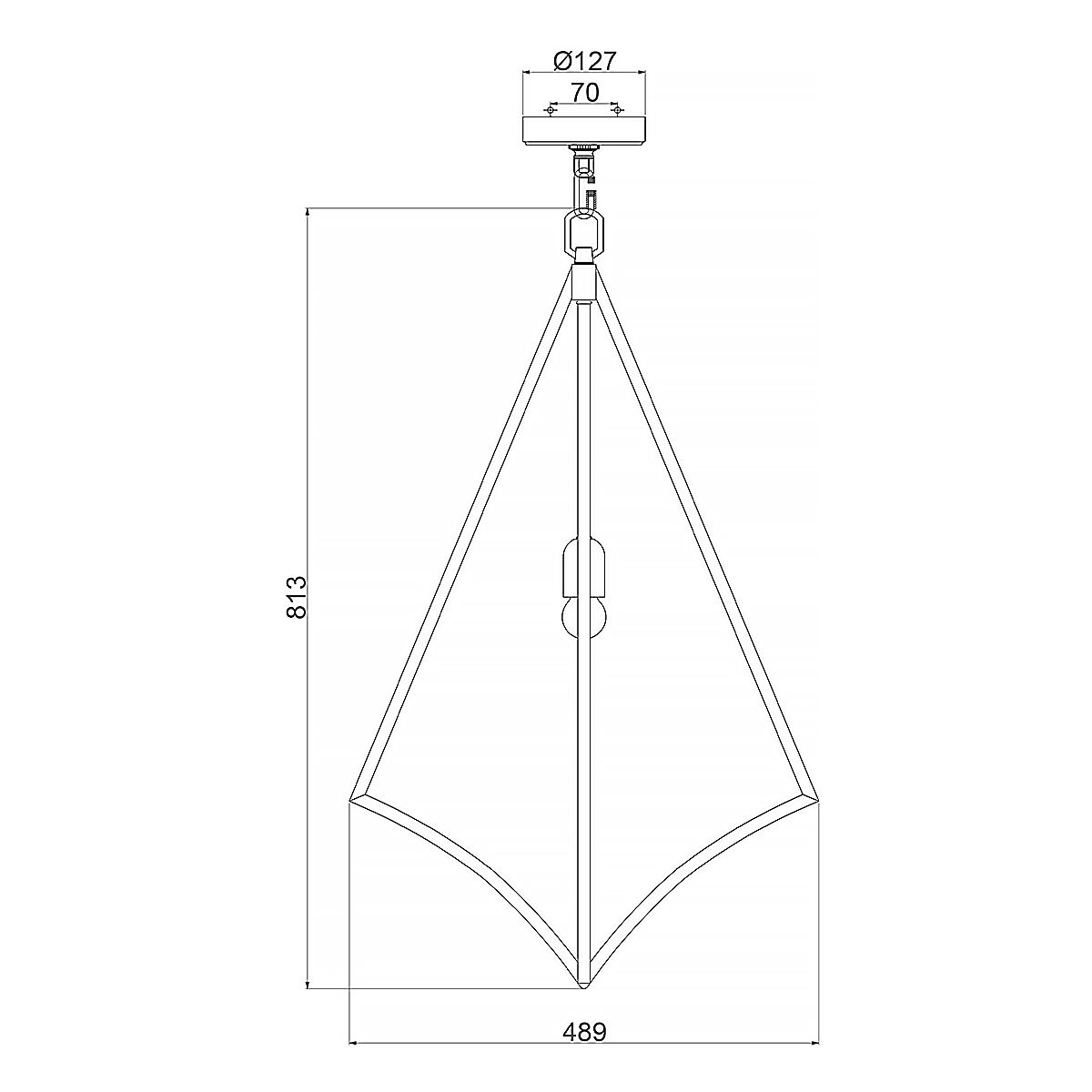 Nico 1 Light Large Pendant Polished Chrome - FE-NICO-P-L-CH