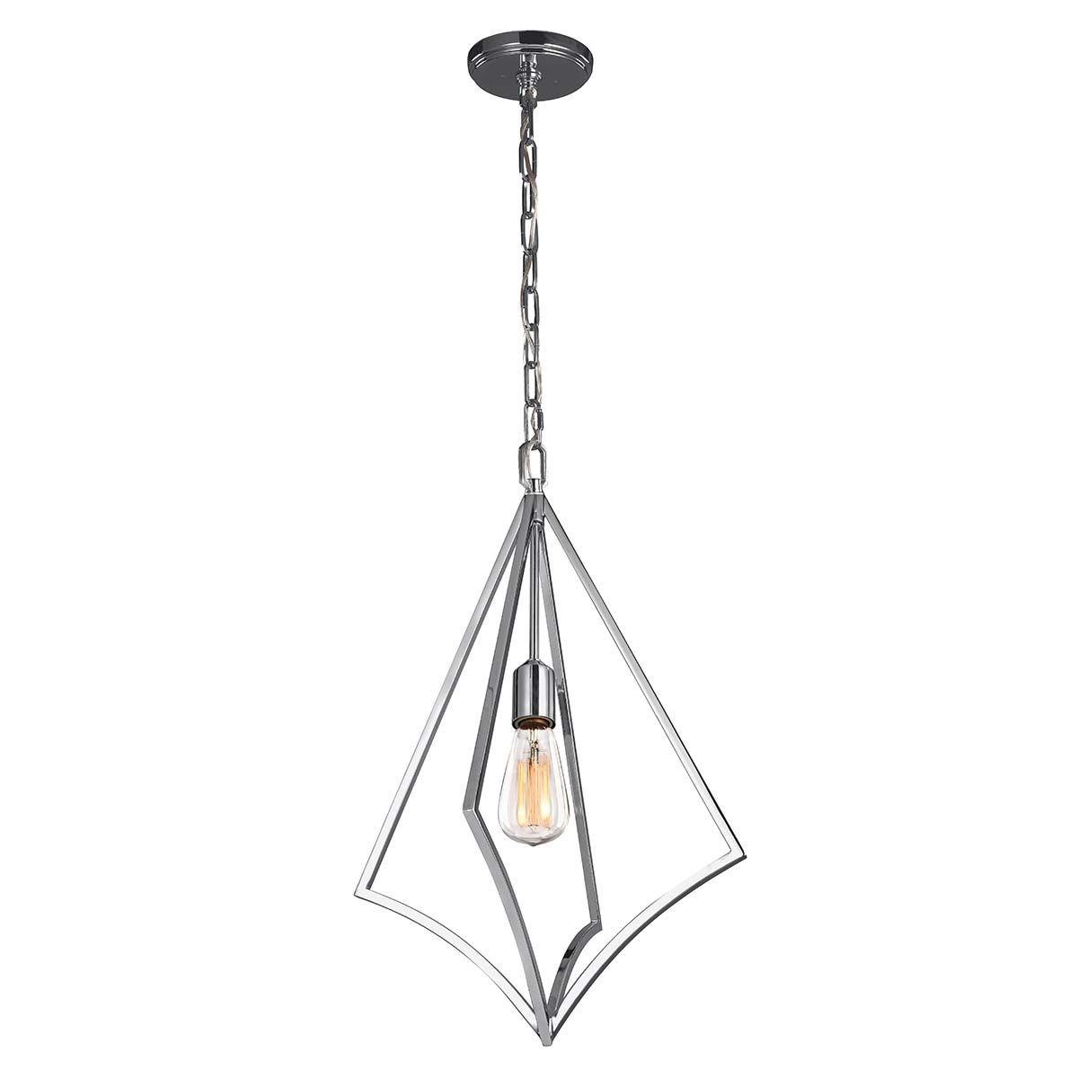 Nico 1 Light Medium Pendant Polished Chrome - FE-NICO-P-M-CH