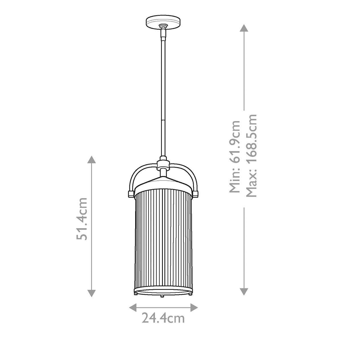 Paulson 3 Light Pendant Chrome - FE-PAULSON-3P