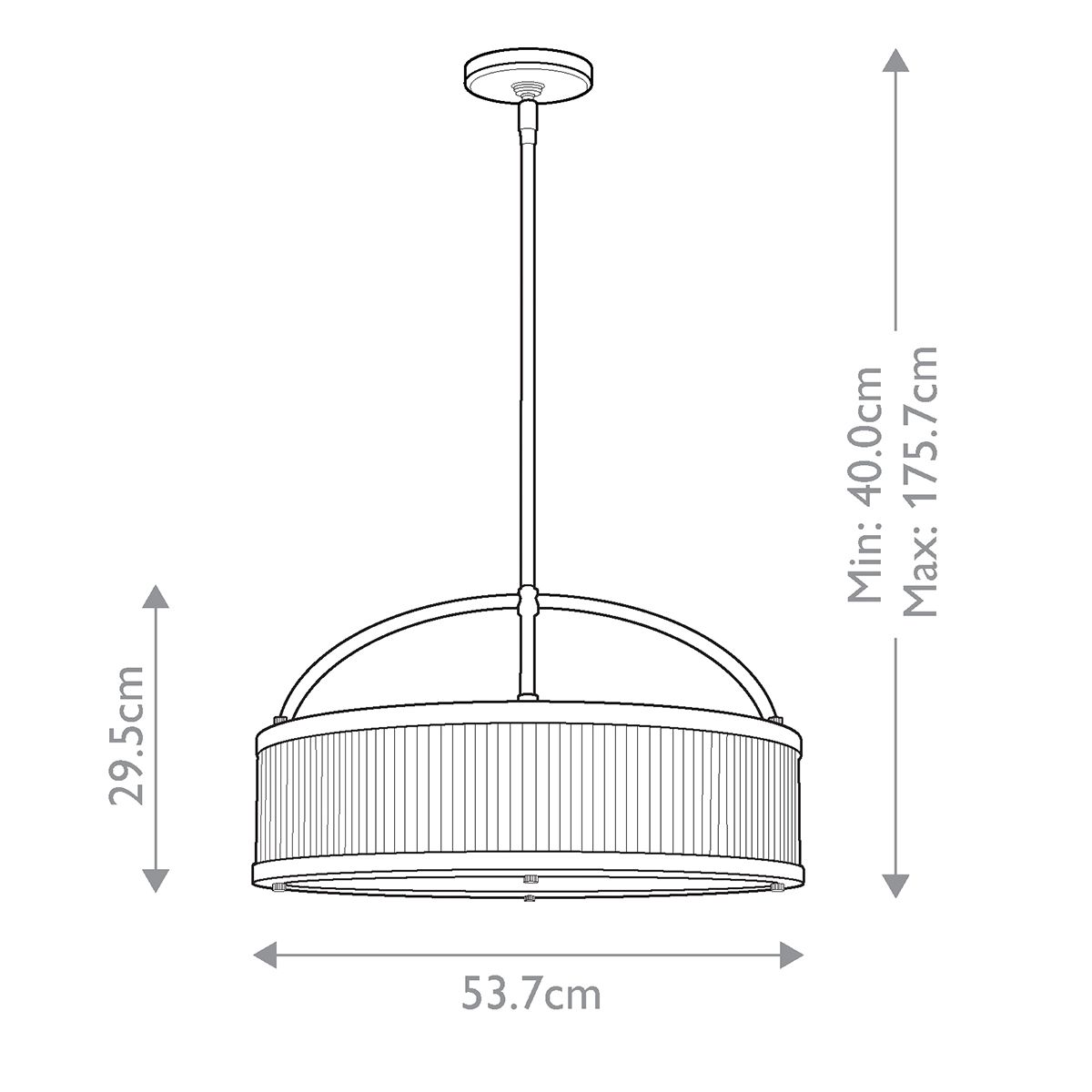 Paulson 6 Light Pendant Chrome - FE-PAULSON-6P