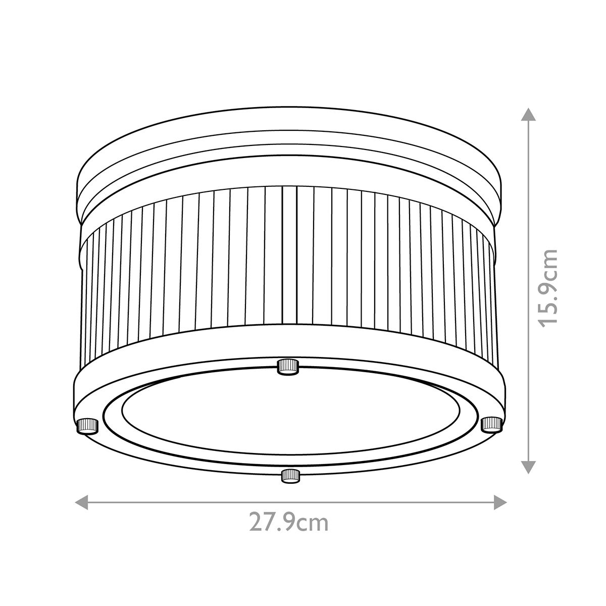 Paulson 2 Light Flush Mount Light Chrome - FE-PAULSON-F-S