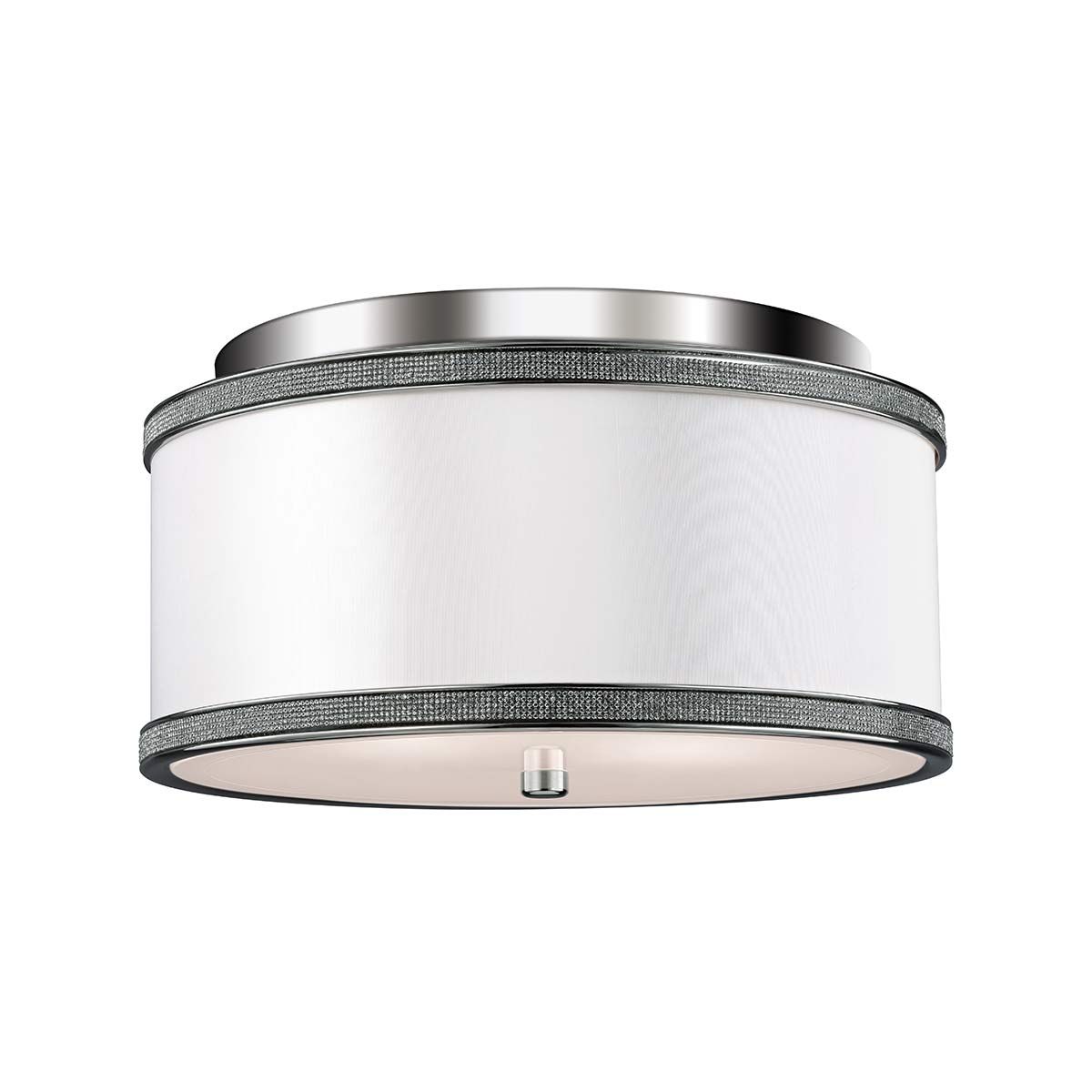 Pave 2 Light Flush Mount Light Polished Nickel - FE-PAVE-F-S