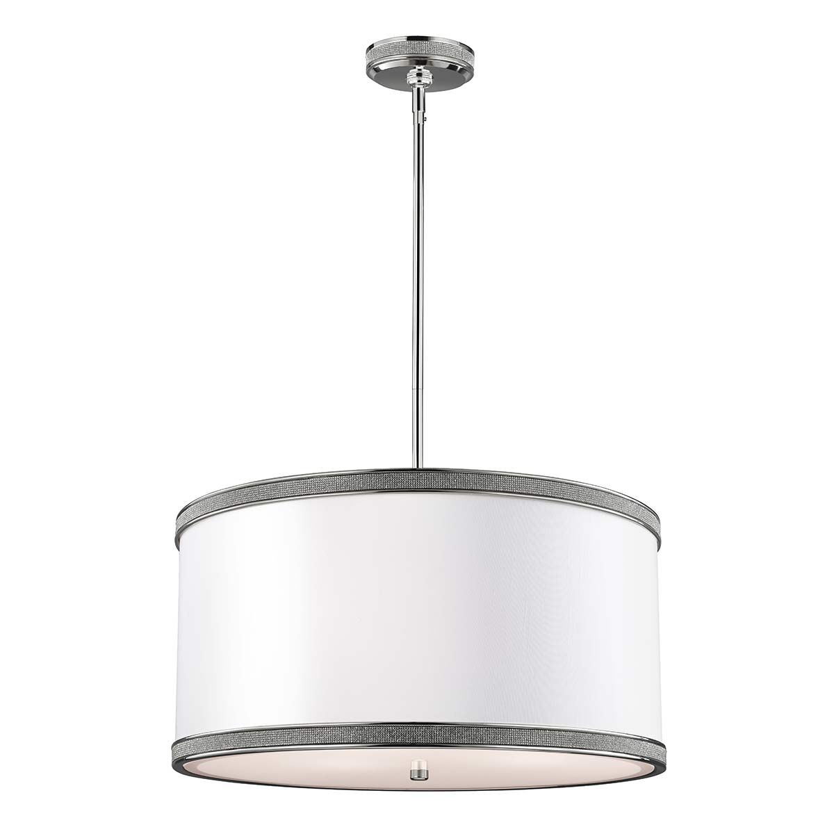 Pave 3 Light Pendant Polished Nickel - FE-PAVE-P-M