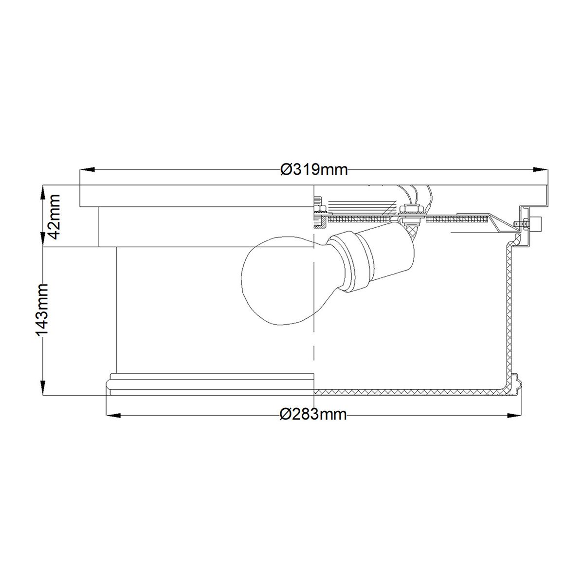 Payne 2 Light Flush Mount Light Polished Chrome - FE-PAYNE-F-BATH