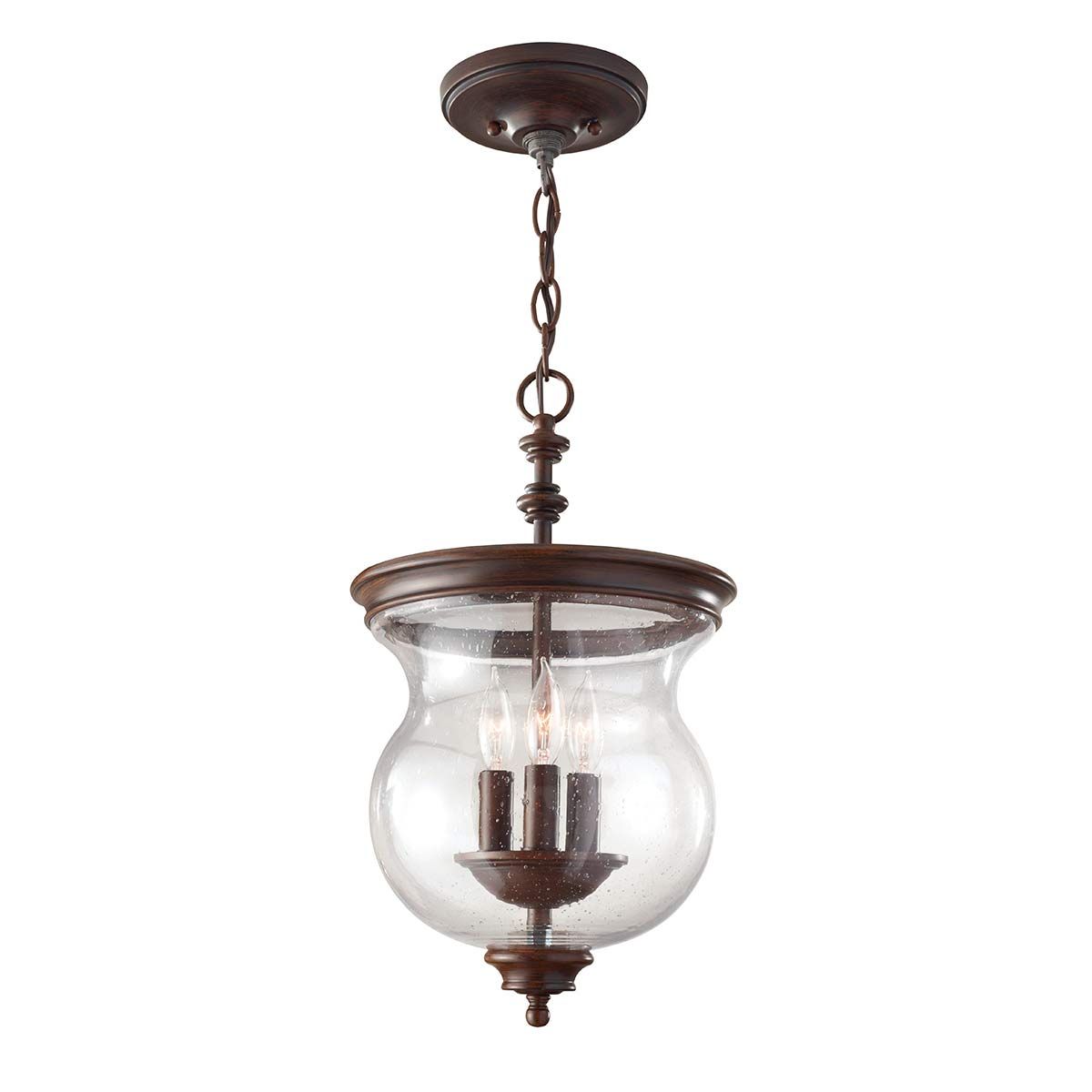 Pickering Lane 3 Light Semi Flush Mount Light Heritage Bronze - FE-PICKERING-LANE-SF