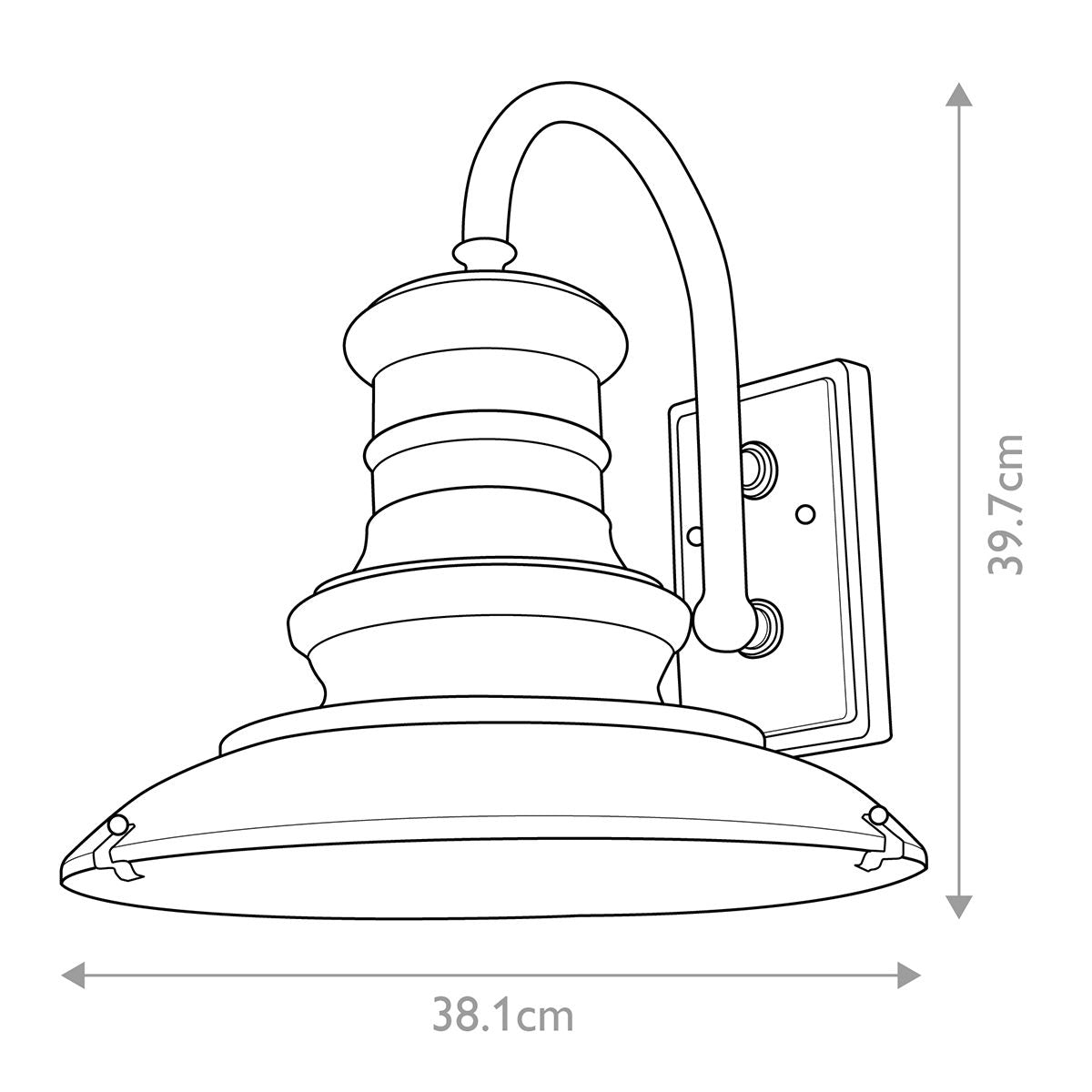 Redding Station 1 Light Large Wall Lantern Restoration Bronze - FE-REDDING2-L-RB