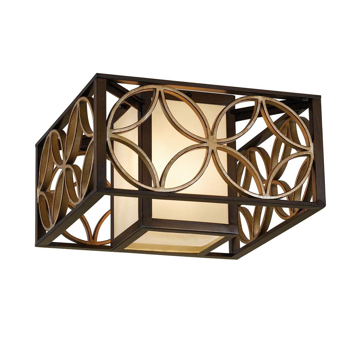 Remy 2 Light Flush Mount Light Heritage Bronze & Parissiene Gold - FE-REMY-F