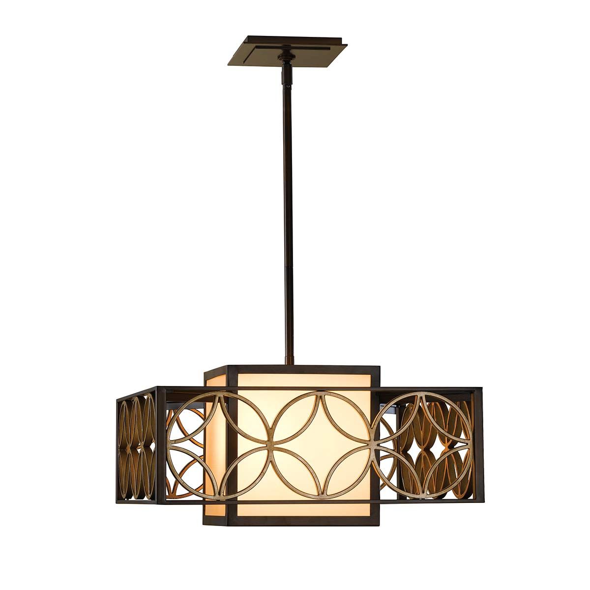 Remy 1 Light Pendant Chandelier Light Heritage Bronze & Parissiene Gold - FE-REMY-P-B