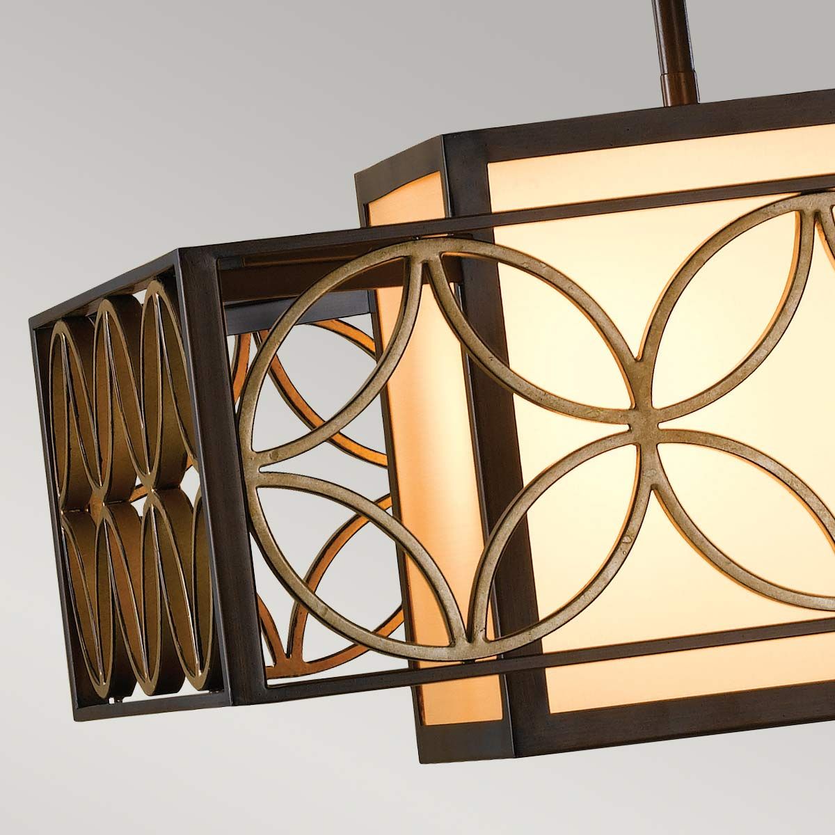 Remy 1 Light Pendant Chandelier Light Heritage Bronze & Parissiene Gold - FE-REMY-P-B