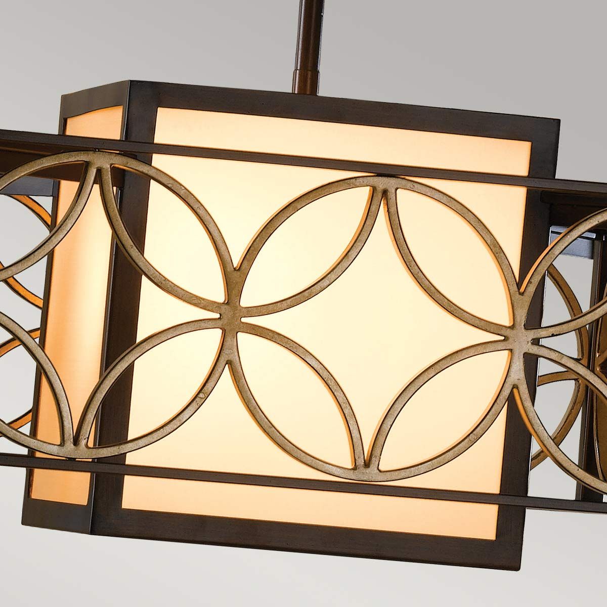 Remy 1 Light Pendant Chandelier Light Heritage Bronze & Parissiene Gold - FE-REMY-P-B