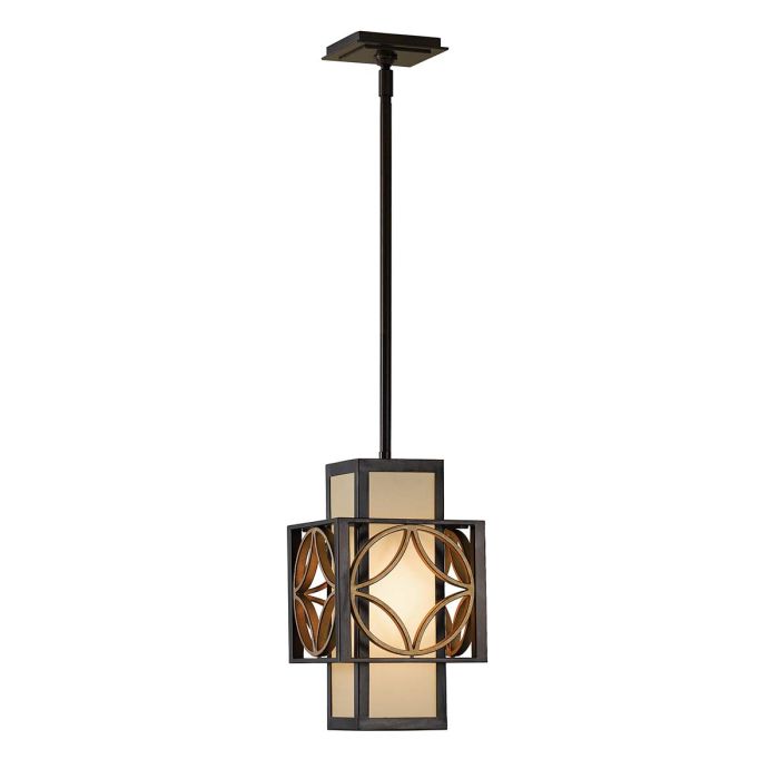 Remy 1 Light Pendant Light Heritage Bronze & Parissiene Gold - FE-REMY-P-C