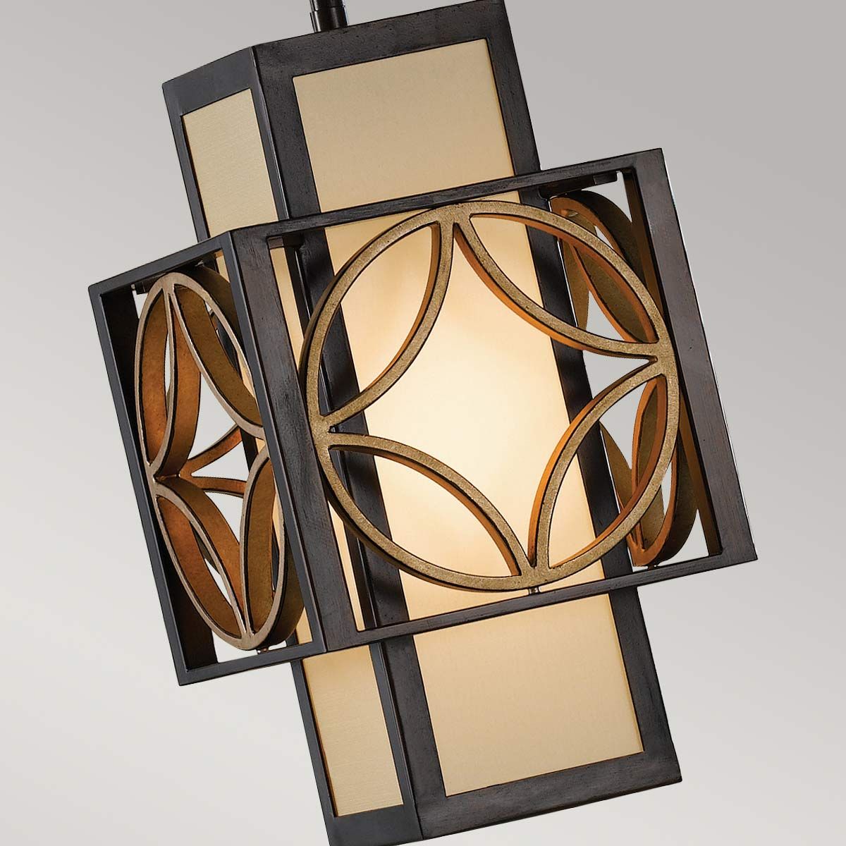 Remy 1 Light Pendant Light Heritage Bronze & Parissiene Gold - FE-REMY-P-C