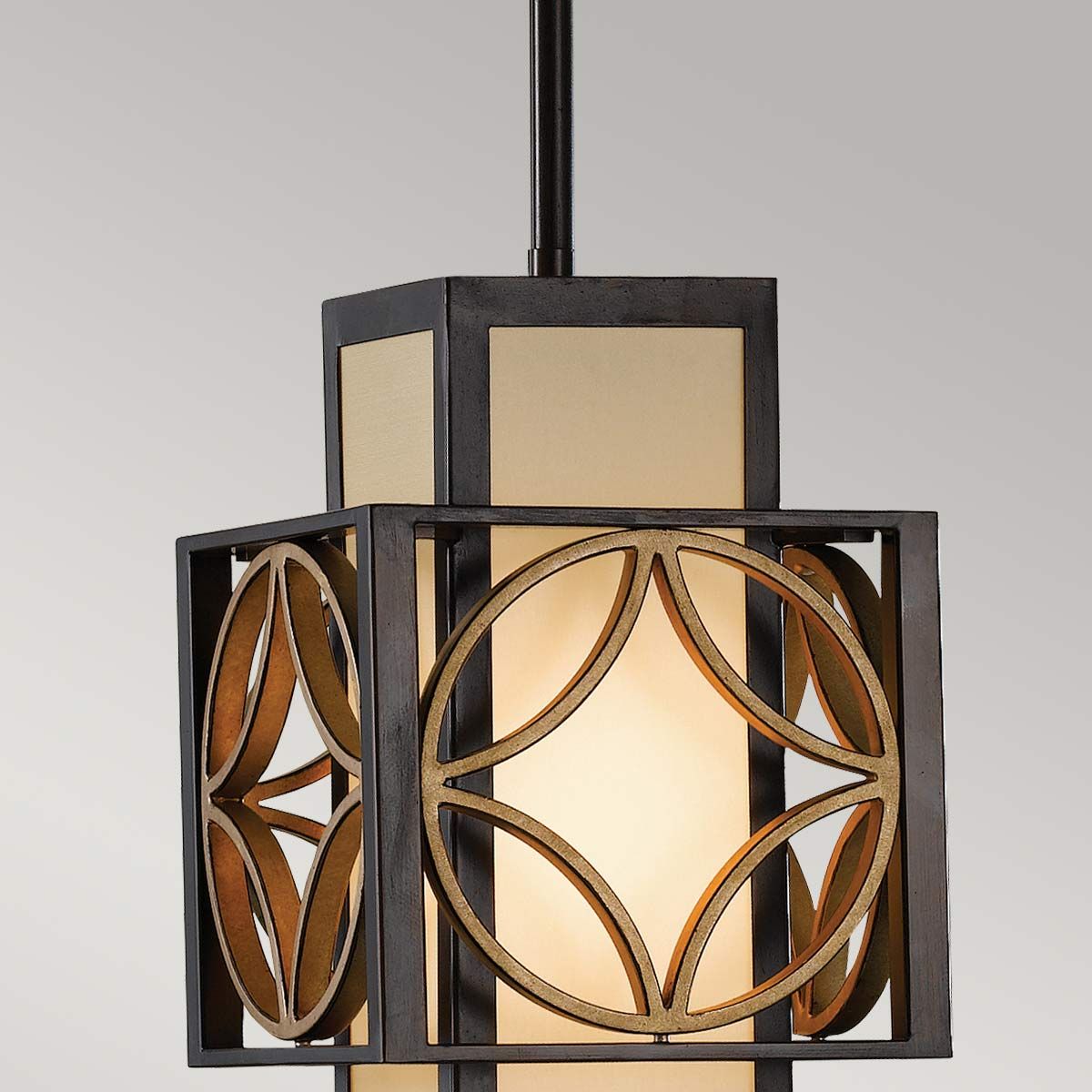 Remy 1 Light Pendant Light Heritage Bronze & Parissiene Gold - FE-REMY-P-C