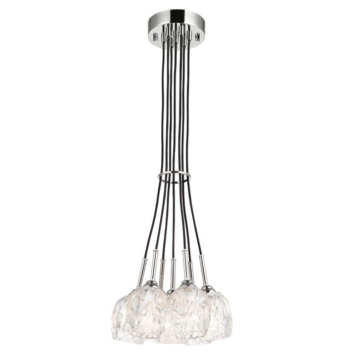 Rubin 7 Light Cluster Pendant Polished Nickel - FE-RUBIN-7P