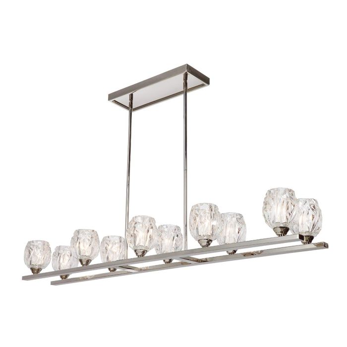 Rubin 10 Light Island Pendant Polished Nickel - FE-RUBIN-ISLE