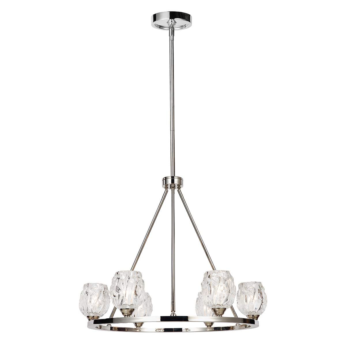 Rubin 6 Light Chandelier Polished Nickel - FE-RUBIN6