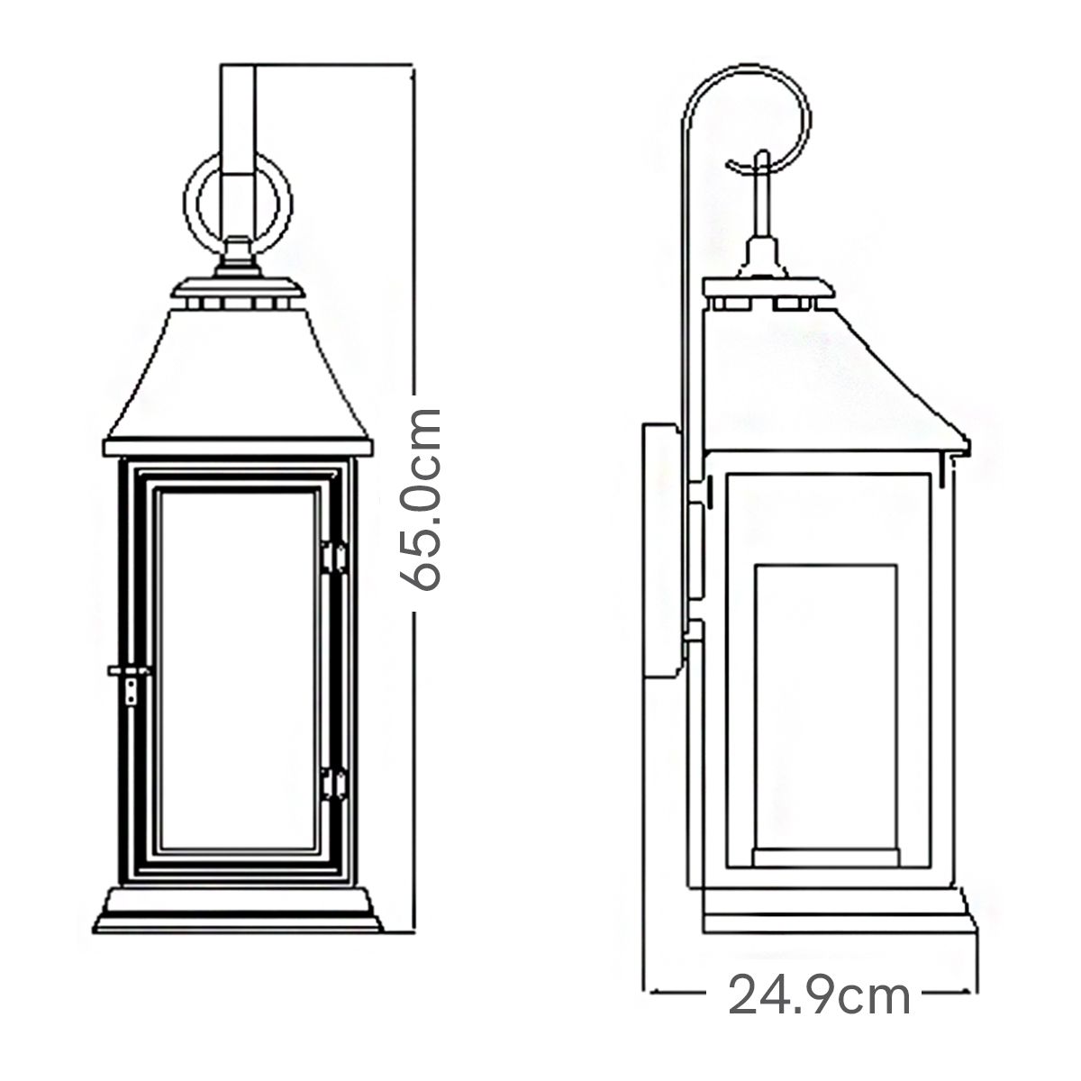 Shepherd Large Wall Lantern Dark Weathered Zinc - FE-SHEPHERD-2L