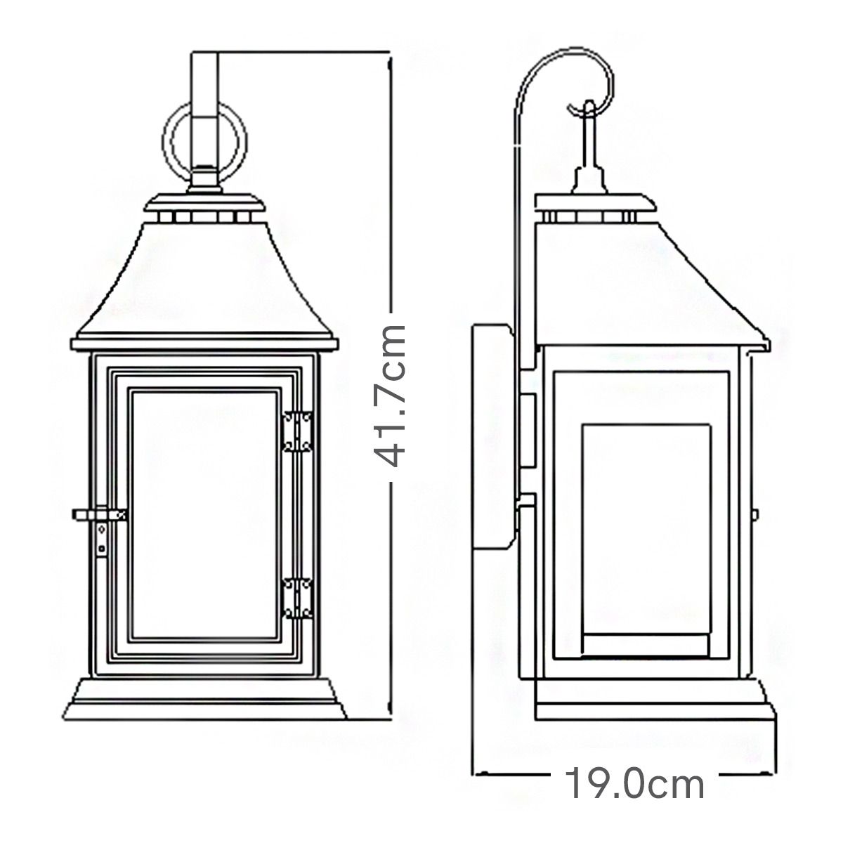 Shepherd Small Wall Lantern Dark Weathered Zinc - FE-SHEPHERD-2S