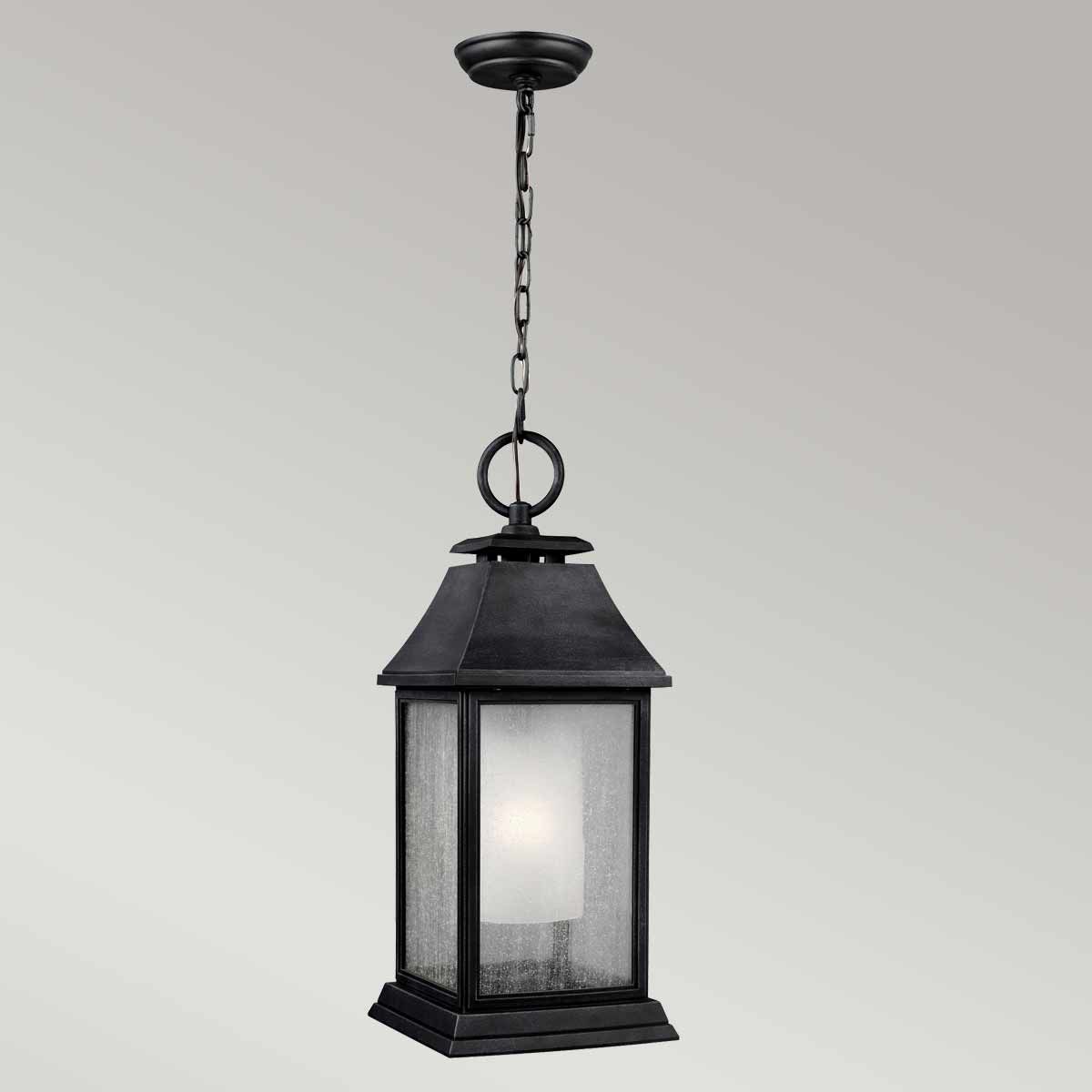 Shepherd Large Chain Lantern Dark Weathered Zinc - FE-SHEPHERD-8L