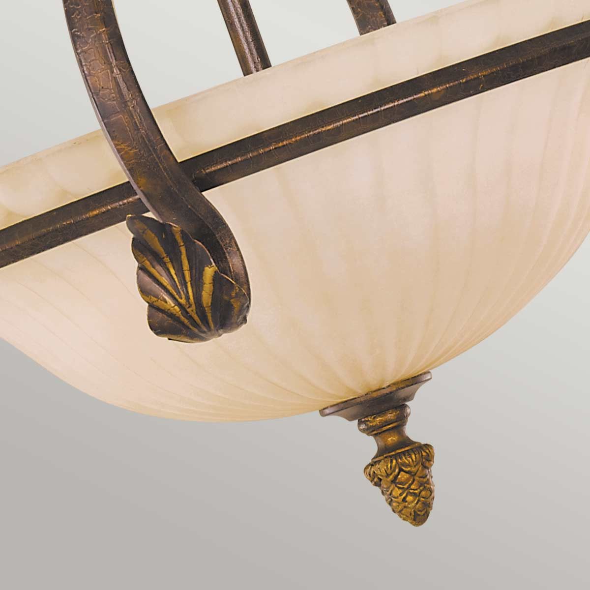 Sonoma Valley 3 Light Semi Flush Mount Light Aged Tortoise Shell - FE-SONOMAVALLEY-SF