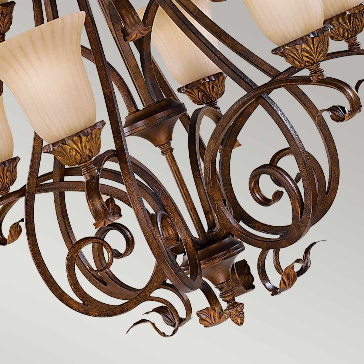 Sonoma Valley 9 Light Chandelier Aged Tortoise Shell - FE-SONOMAVALLEY9