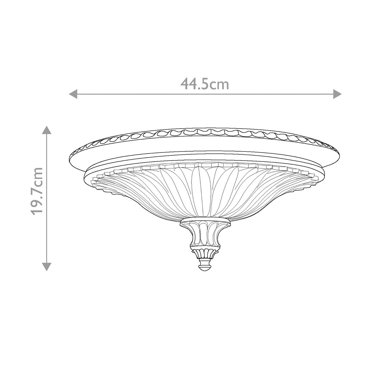 Stirling Castle 2 Light Flush Mount Light British Bronze - FE-STIRLING-CASTLE-F