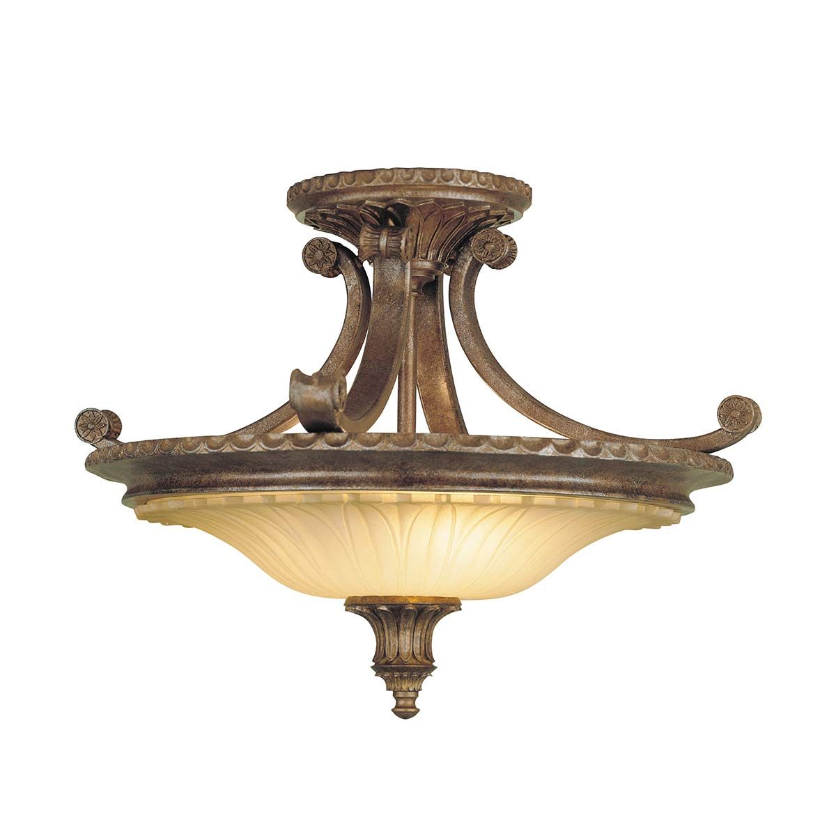 Stirling Castle 2 Light Semi Flush Mount Light British Bronze - FE-STIRLING-CASTLESF