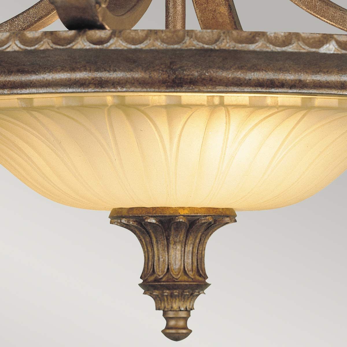 Stirling Castle 2 Light Semi Flush Mount Light British Bronze - FE-STIRLING-CASTLESF