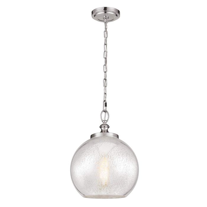 Tabby 1 Light Pendant Brushed Steel - FE-TABBY-P-M