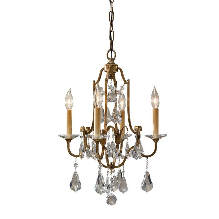 Valentina Steel 4 Light Chandelier Oxidized Bronze - FE-VALENTINA4