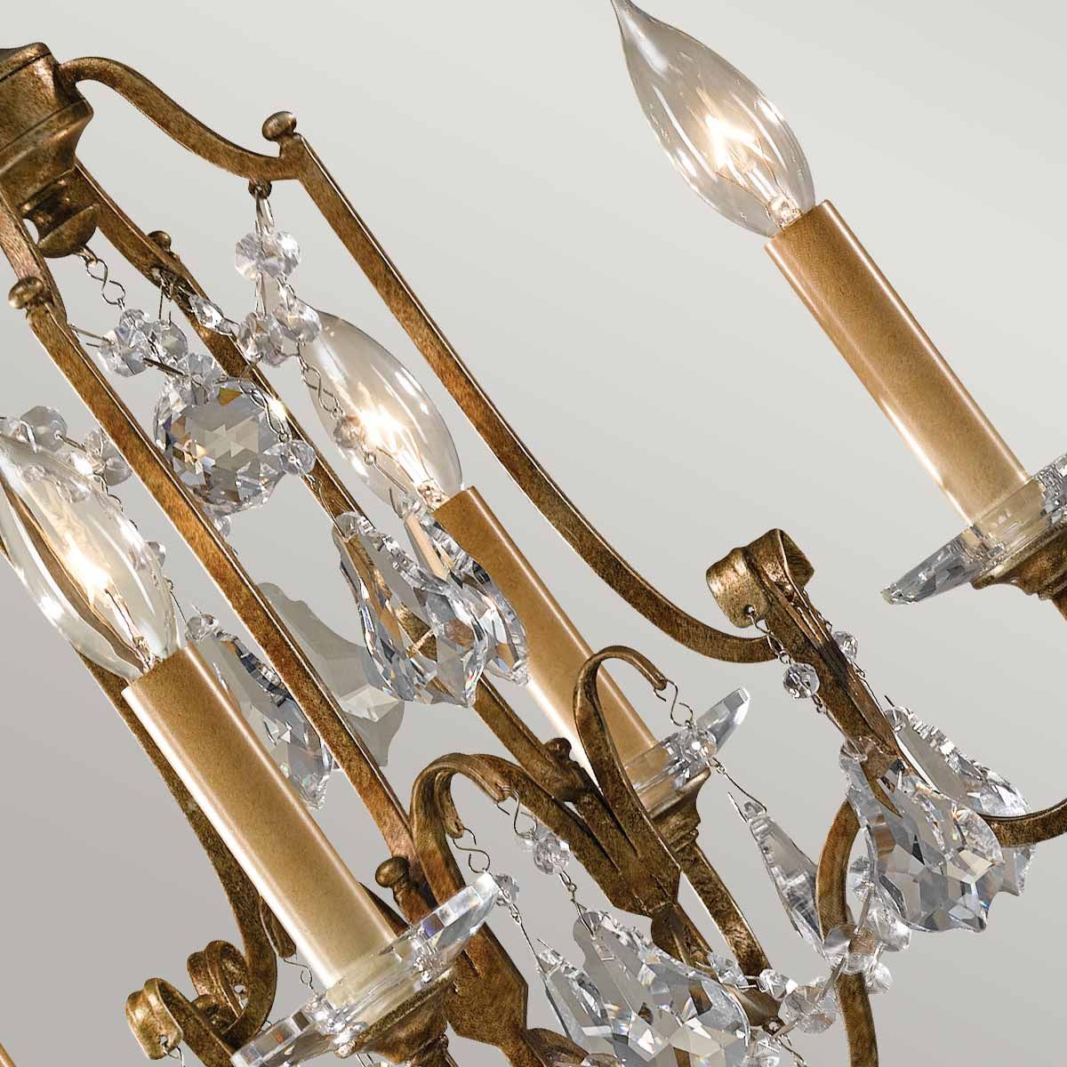 Valentina Steel 4 Light Chandelier Oxidized Bronze - FE-VALENTINA4