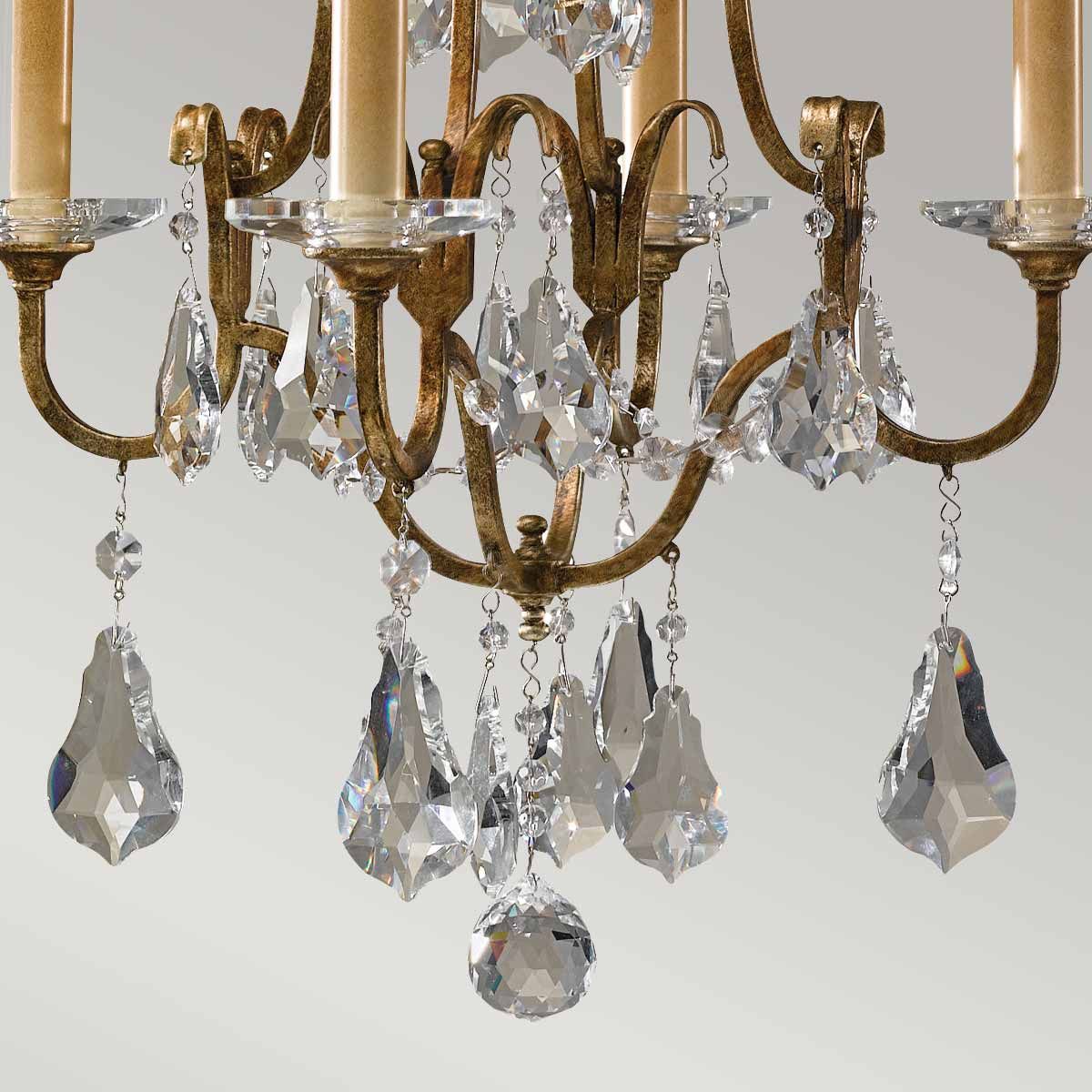 Valentina Steel 4 Light Chandelier Oxidized Bronze - FE-VALENTINA4