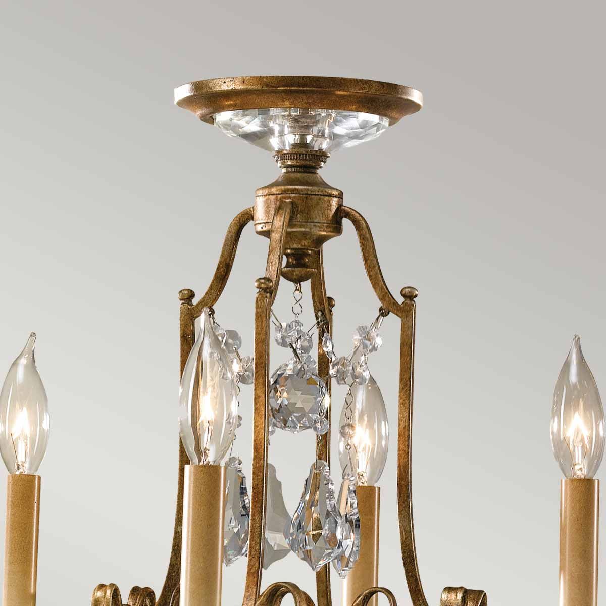 Valentina Steel 4 Light Chandelier Oxidized Bronze - FE-VALENTINA4