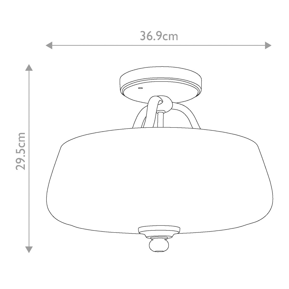 Vintner Steel 3 Light Semi Flush Mount Light Satin Nickel - FE-VINTNER-SF