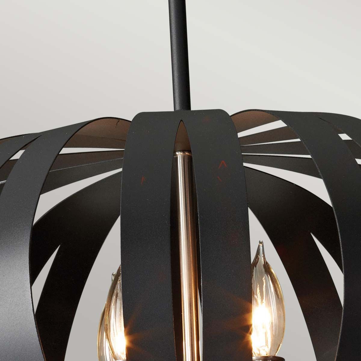 Woodstock Steel 4 Light Medium Chandelier Textured Black - FE-WOODSTOCK-P-M