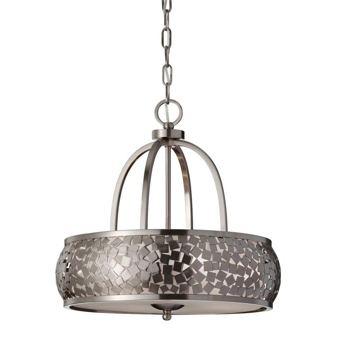 Zara 4 Light Chandelier Brushed Steel - FE-ZARA4