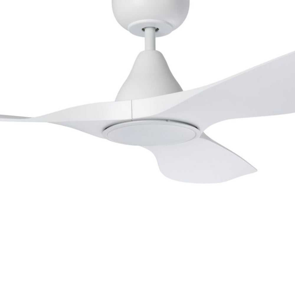 Buy DC Ceiling Fans With Light Australia Surf DC Ceiling Fan 48" Matt White LED Light Matt White - 20549701