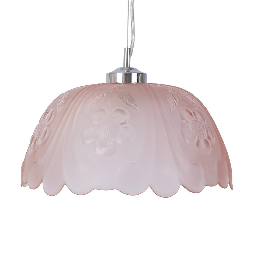 Buy Pendant Lights Australia Flora Pendant Light Pink Glass - 91561