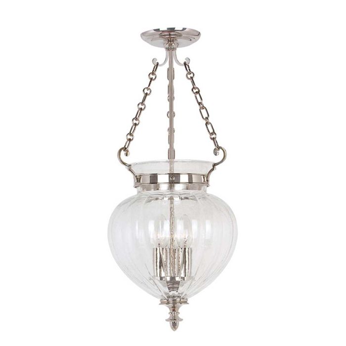 Finsbury Park 3 Light Medium Pendant Polished Nickel - FP-P-M-POL-NCKL