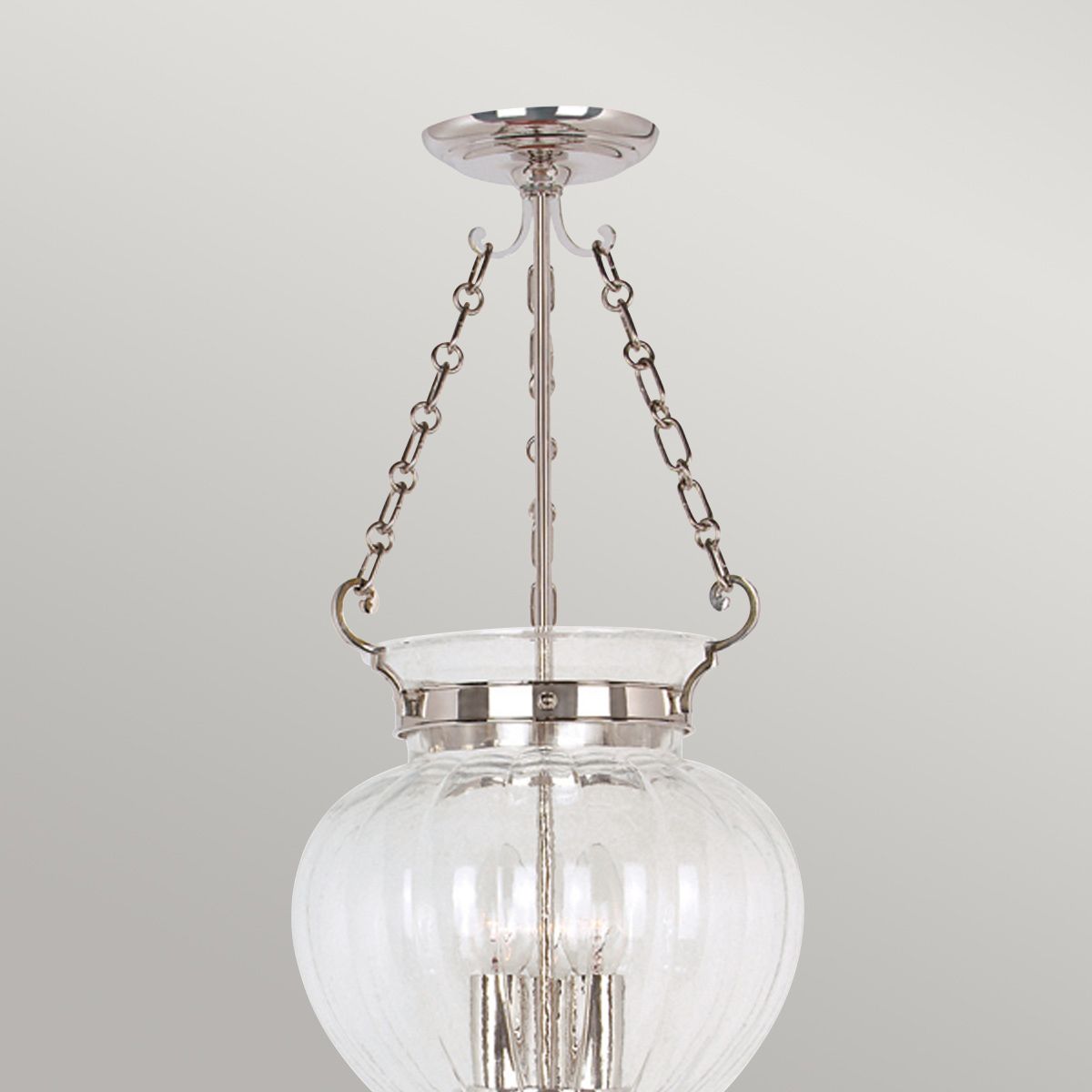 Finsbury Park 3 Light Medium Pendant Polished Nickel - FP-P-M-POL-NCKL