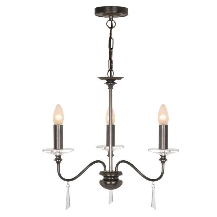 Finsbury Park 3 Light Chandelier Old Bronze - FP3-OLD-BRZ