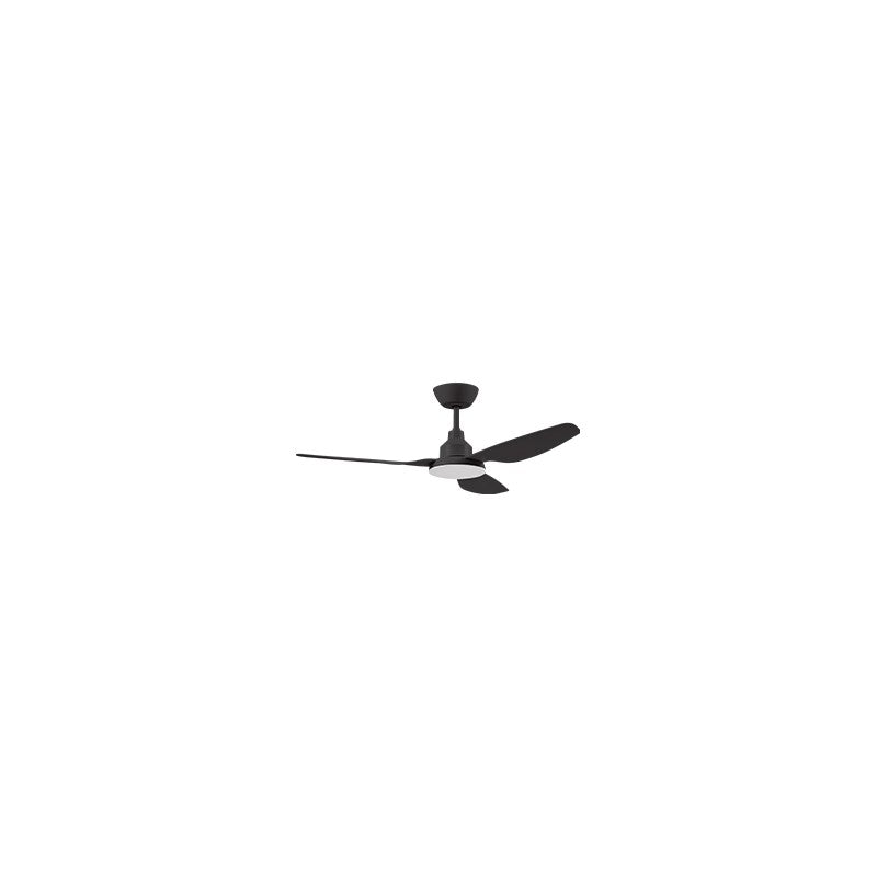 Glacier DC Ceiling Fan 52" Black With CCT LED Light And Remote - GLA1303BL-L