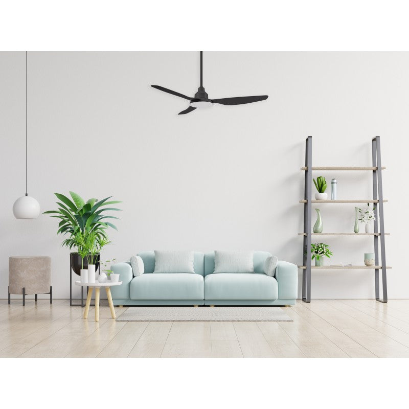 Glacier DC Ceiling Fan 52" Black With CCT LED Light And Remote - GLA1303BL-L