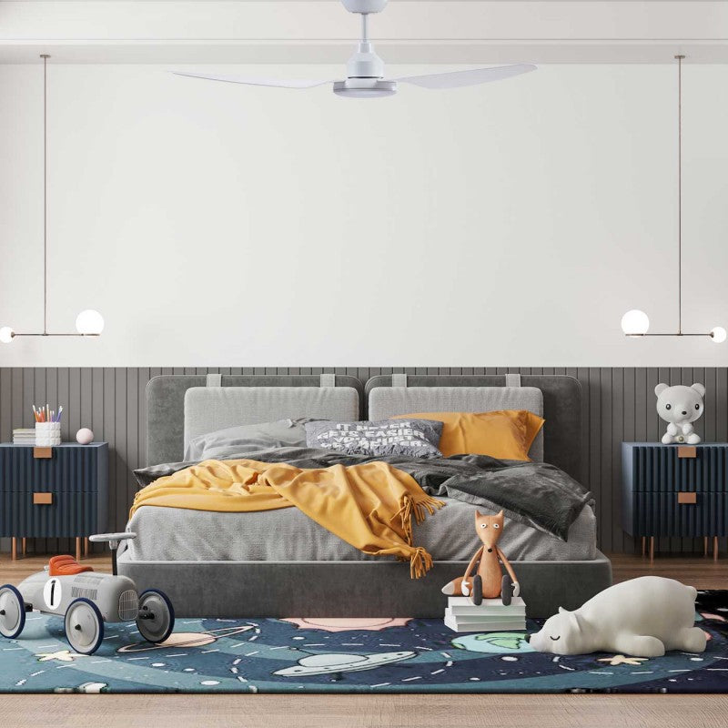 Glacier DC Ceiling Fan 52" White With CCT LED Light And Remote - GLA1303WH-L