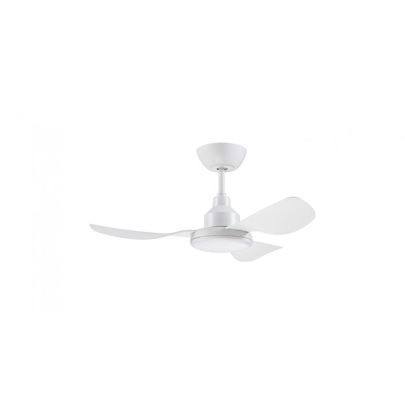 Glacier DC Ceiling Fan 36" White With CCT LED Light And Remote - GLA903WH-L